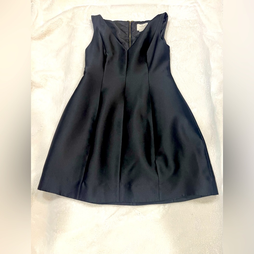 Kate spade New York sleeveless black pleated cocktail dress
